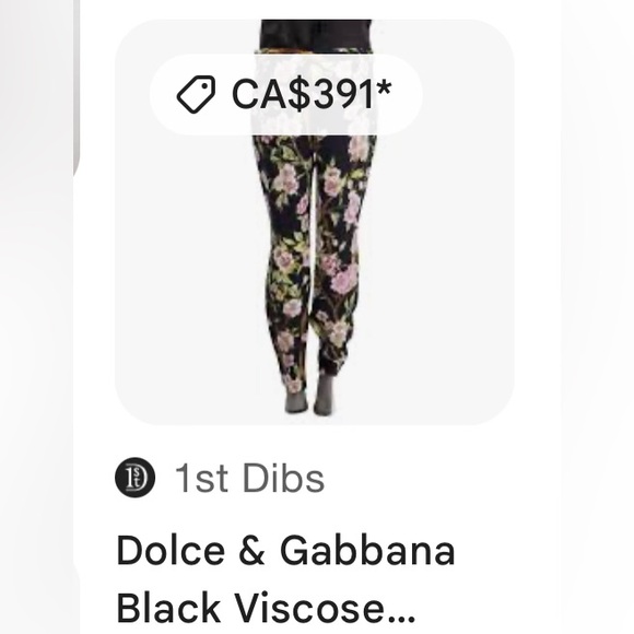 Authentic Dolce & Gabbana size 36 (U.S 0) floral/ cherry blossom print pants - Picture 12 of 12